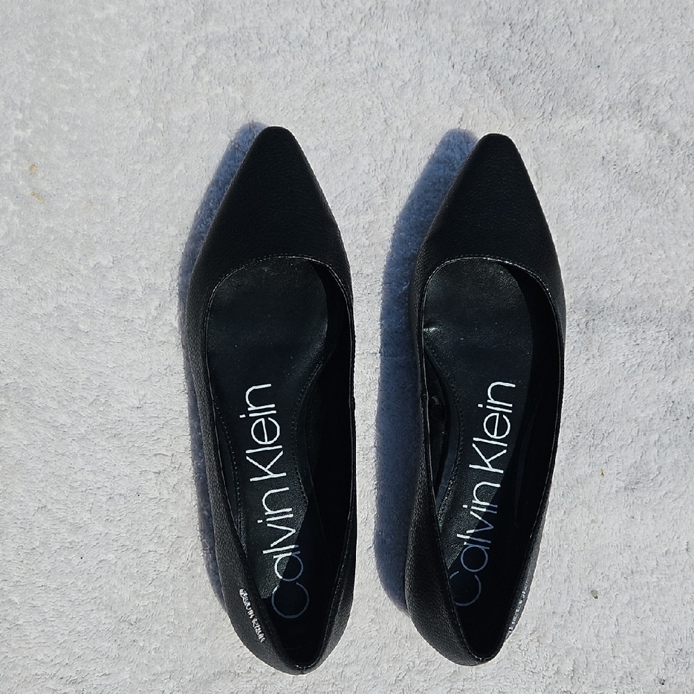 Calvin‎ Klein Black Leather Flats
